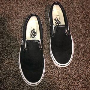 Black and White Slip On Vans